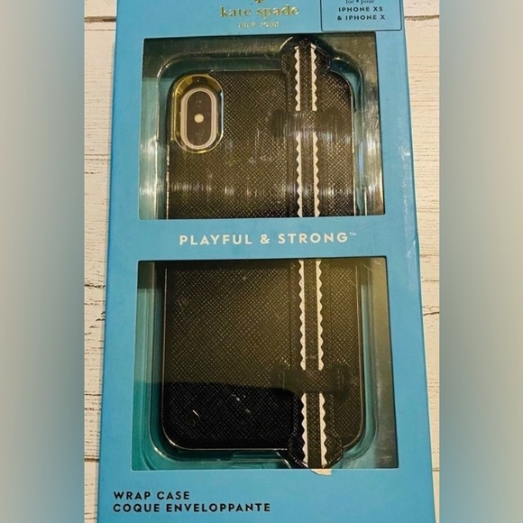 Kate Spade IPhone X & XS Wrap Strap Case Saffiano Finish - Picture 3 of 4